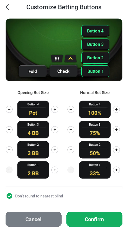 Bet Settings
